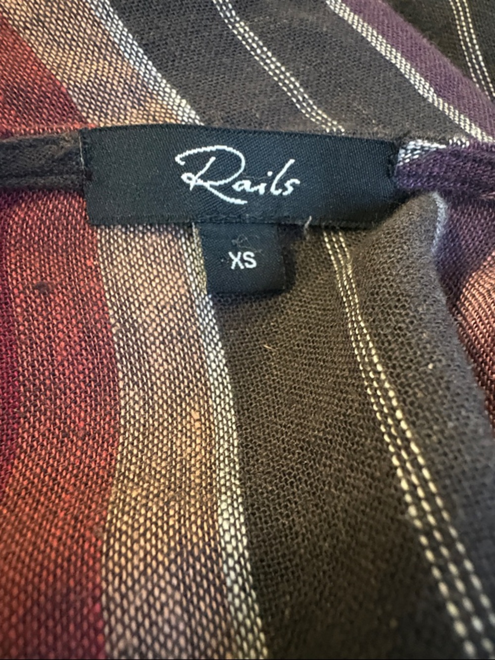 Rails Lucca Brava Stripe VNeck Short Sleeve Linen Blend Mini Dress Smocked Waist - Picture 5 of 8